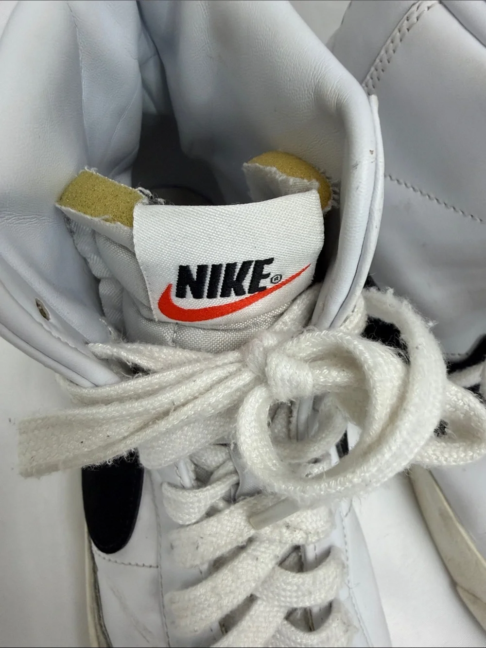 Nike White Black High-Top Athletic Sneakers